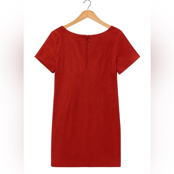 One Love Red V-Neck Shift Dress Women’s Size Large | Classic & Versatile - Picture 2 of 2